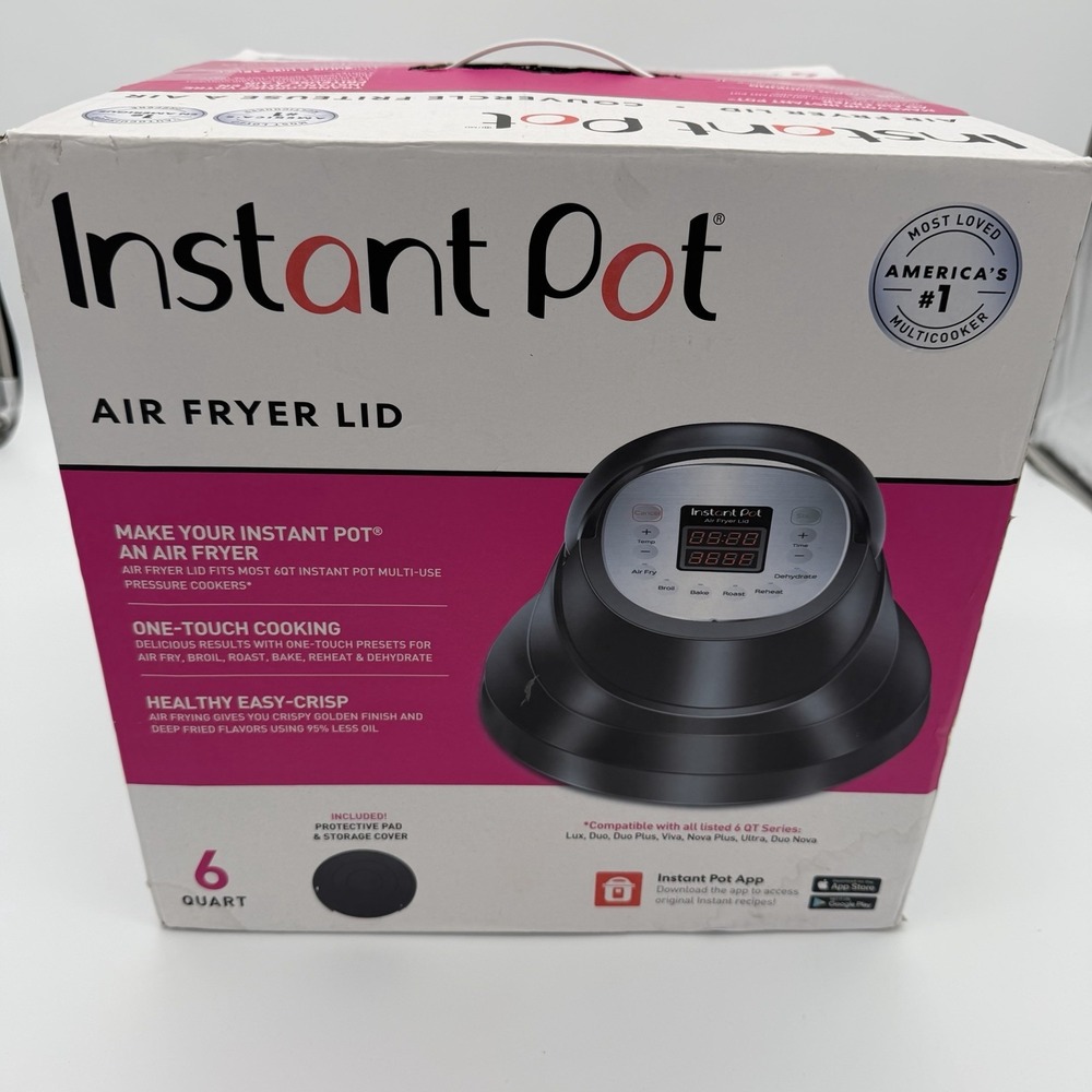 Instant Pot Air Fryer Lid 6 Quart Model Open Box NEW